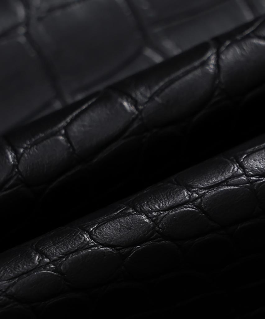 Cornerbless Croco Fake Leather Jacket