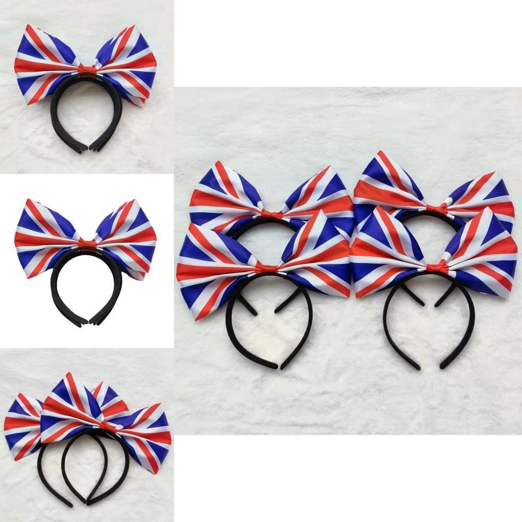 Platinum Jubilee Union Jack Bow Tie Headband Hairband For Men And Women Perfect For Celebrations