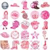 Pink Disco Cowgirl Personality Stickers - 50 Sheets for Journals, DIY, and Phone Cases