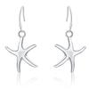925 Sterling Silver Earrings Fashion Cute Starfish For Women Birthday Gifts Classic Jewelry
