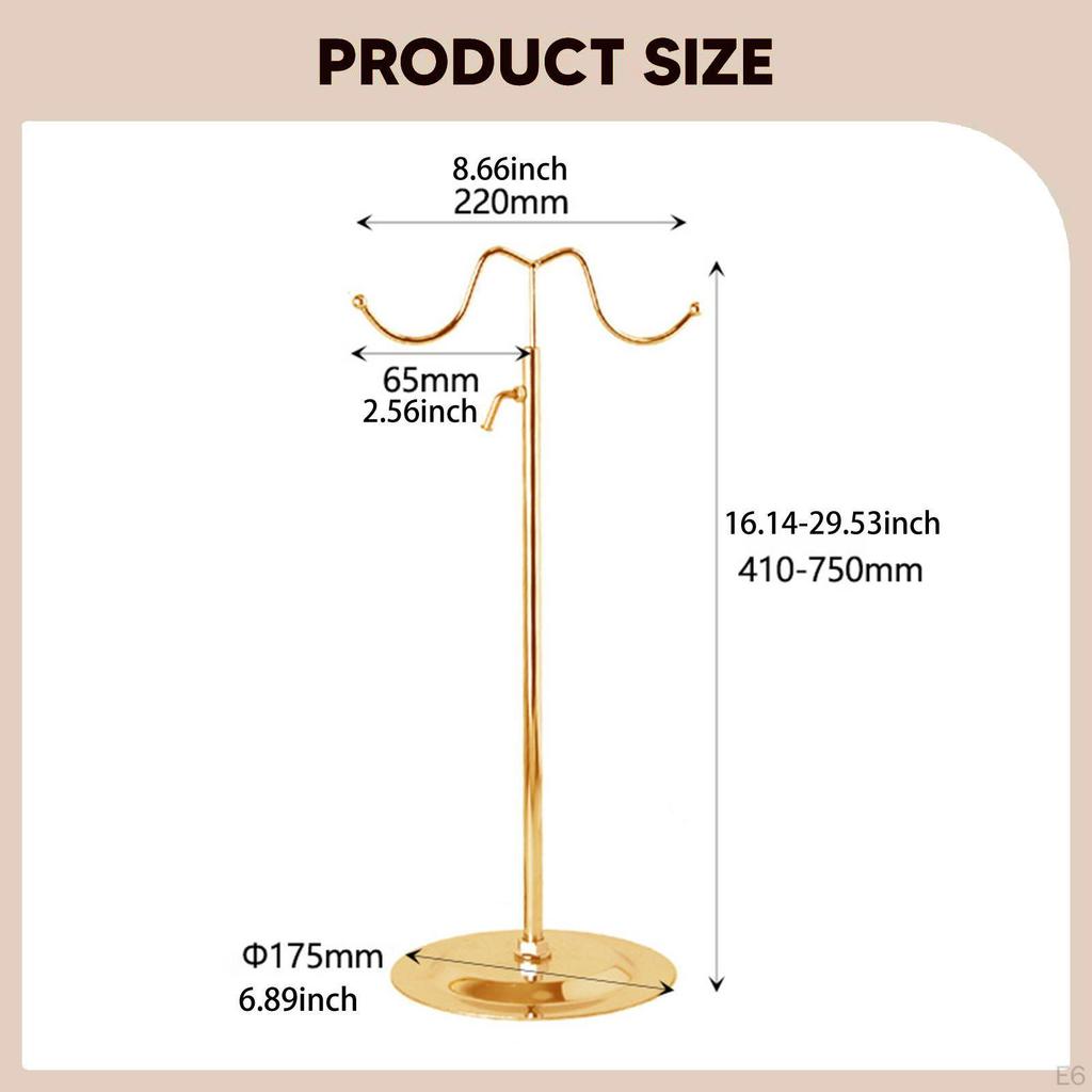 Purse Display Stand Adjustable Height for Boutique Exhibitions