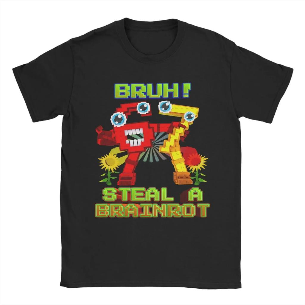 Fun Games Oversized Men and Womens Tshirts Funny and Creative Retro Pixel Style Short Sleeves 67 Printed Y2k Humorous Tshirts