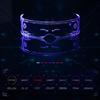 Chemion LED Visor Rave Glasses for Men Cosplay Festivals Halloween Bars Clubs