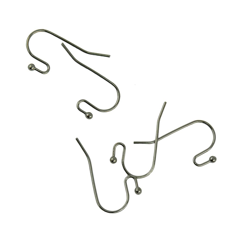 100 buc. Cârlig pentru cercei cu sârmă franceză din alamă