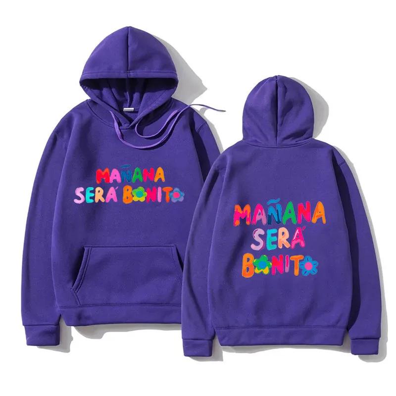 Men's Hoodies Manana Sera Bonito Bichota Karol G Women Sleeve Print Women Graphic Hooded Sweatshirt Clothes