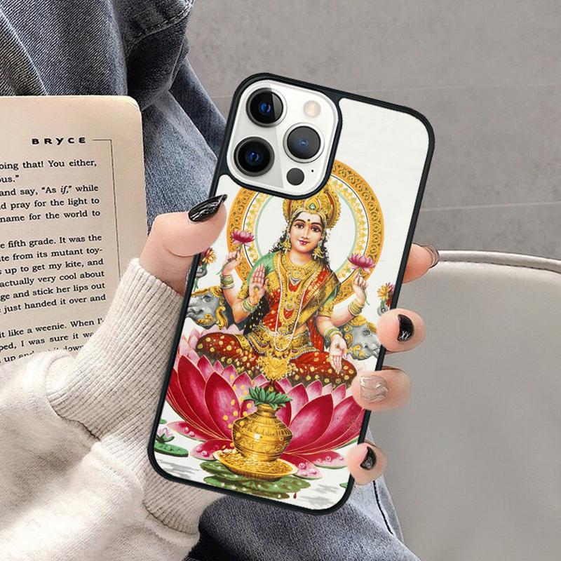 Lakshmi Hindu Goddess Phone Case for iPhone 17 Air 16 16e 15 Plus for Apple 13 11 12 14 Pro Max Cover coque Shell