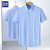 Men's Wrinkle-Resistant Bamboo Fiber Short-Sleeve Business Shirt