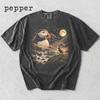 Puffin Howling To The Moon Shirt, Vintage Bird Graphic Tee, Bird Lover Gift, Comfort Colors Shirt