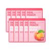 Real Peach Essence Mask Hydrating Vitalizing 23ml X 10ea