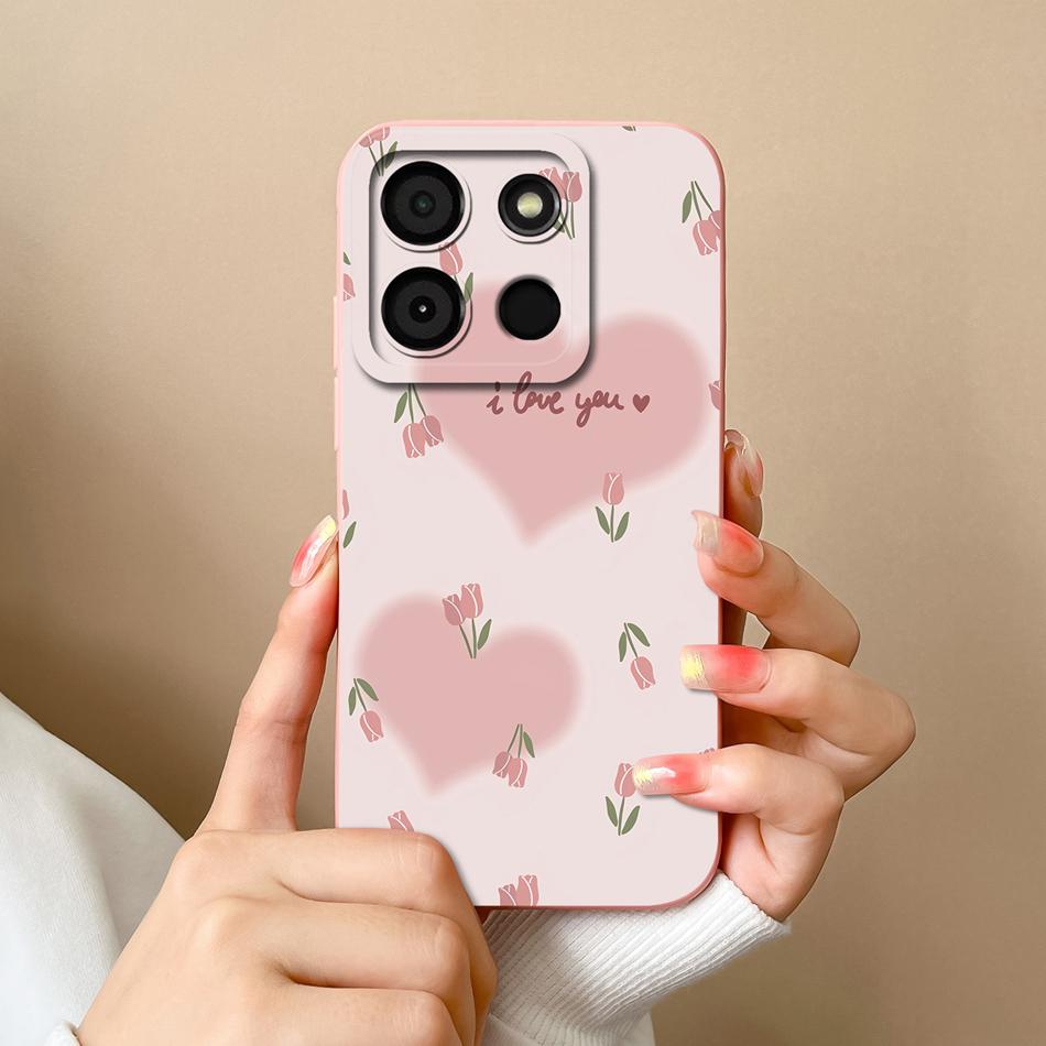 For Itel A60 A60S Case Cute Design Soft Liquid Silicone Shockproof Bumper For Itel A60 S Camera Protection High Quality Fundas