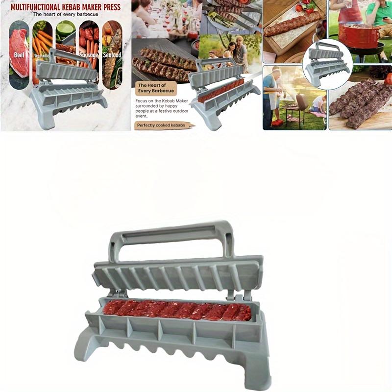 1pc, Easy Kebab Maker, Single-Row Plastic Skewer Mold, Food Safe and Portable for Effortless BBQ, Kitchen Supplies