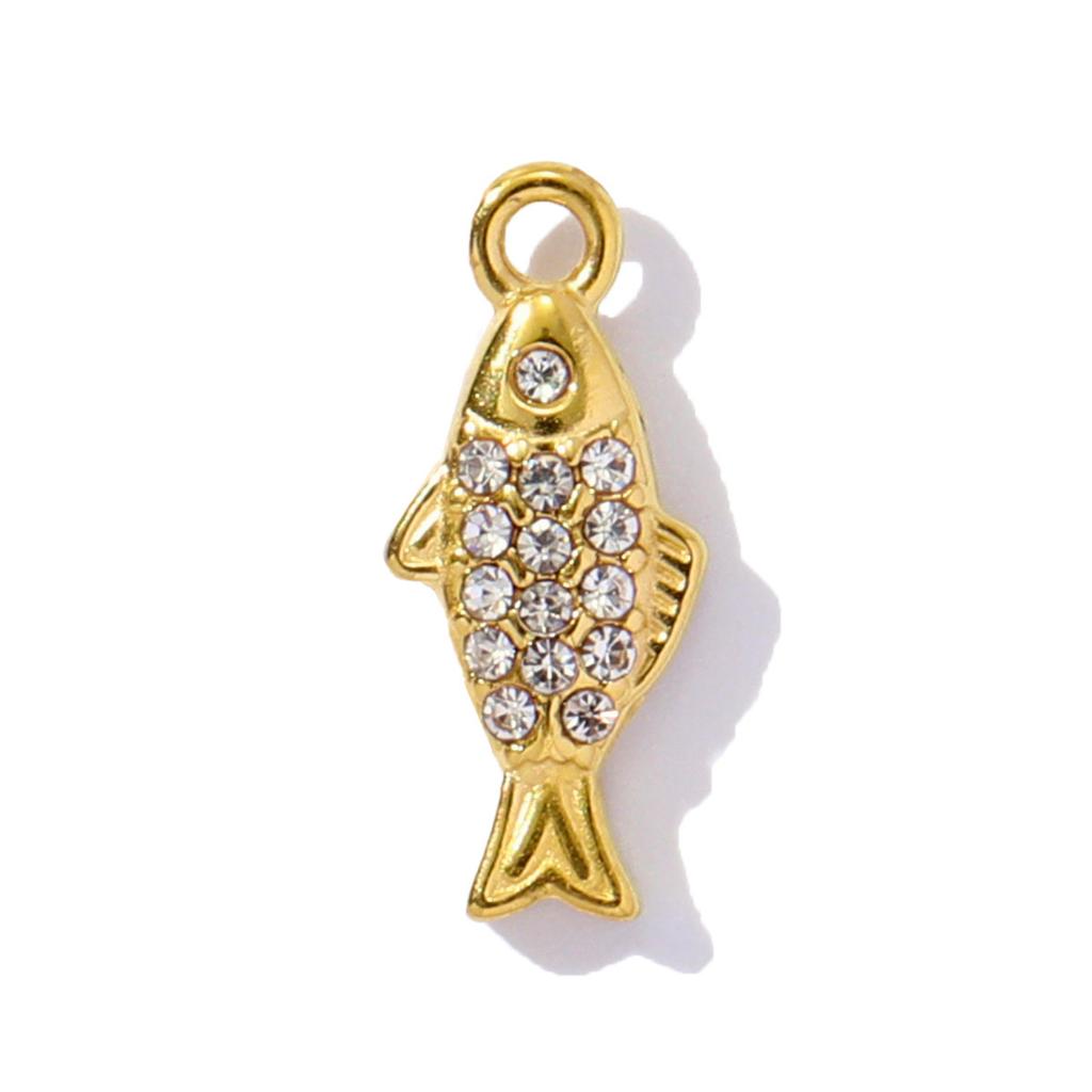 3pcs/Lot Stainless Steel Rhinestone Shell Starfish Crab Pendant Seahorse Dolphin Turtle DIY Charms Necklace Making Women Jewelry