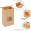 10Pcs Bakery Bags, Window Sealing Kraft Paper Bags for Cookie Sandwich Bread Snack Foods -Takeout Bags, Party Wedding Supplies