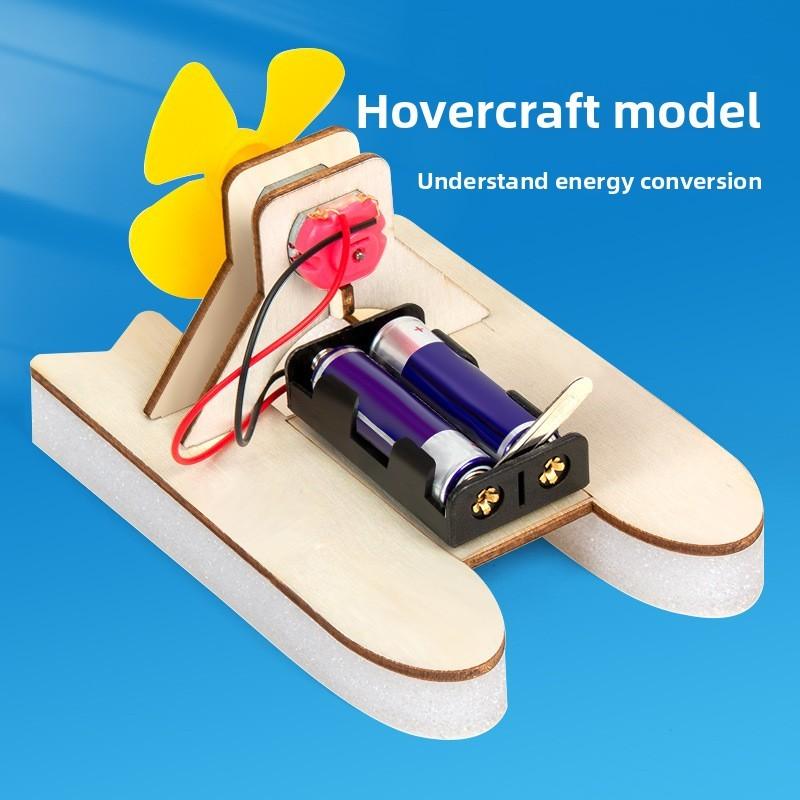 Science Experiment Diy Air Cushion Boat Model With Wind Power Technology For Children Educational Play