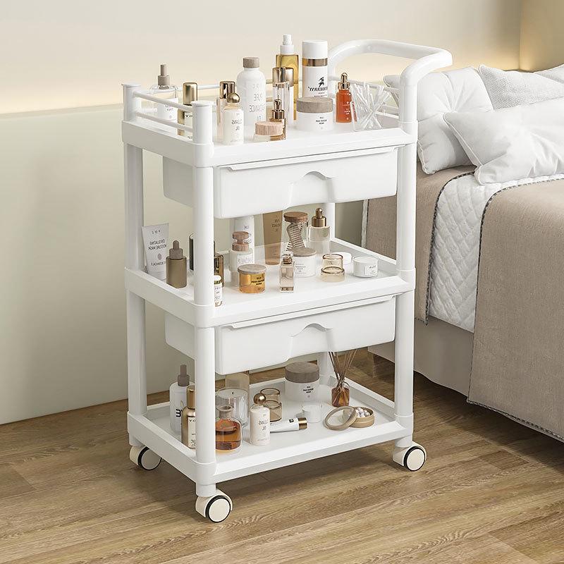 Mehrschichtiger Beauty-Salon- und Pflegewagen mit Schublade