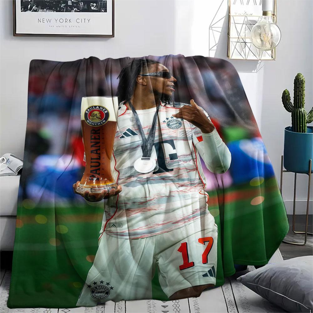 Michael Olise Printed Flannel Blanket, Soft Throw for Bedroom Sofa, Washable,soccer Fan Merchandise, Great Gift.
