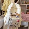 Schoolbag1011 New Cute Girl KT Cat Schoolbag Female Large Capacity Junior High School Students Backpack Lightweight Backpack
