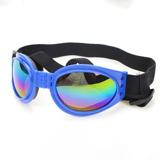 Dog Polarized Sunglasses Small Breed UV Protection Windproof Sun Glasses Pet Goggles Adjustable Folding Eye Wear with Elastic Band for Outdoor