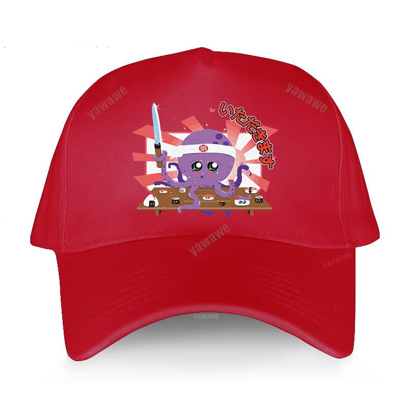 Adjustable Baseball Cap Balck Women Luxury Hats Polpo Maschio Sushi Man Hip Hop Short Visor Hat Snapback Adult Sport Bonnet