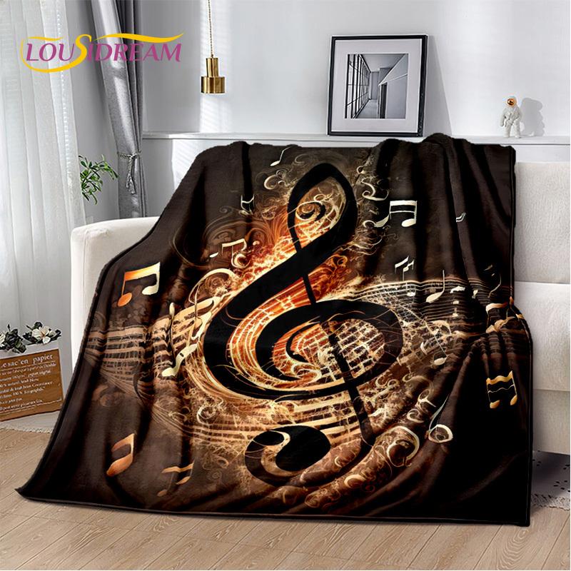 Note Music Colorful Musical Score Cartoon Blanket,Soft Throw Blanket for Home Bedroom Bed Sofa Picnic Travel Office Cover Child
