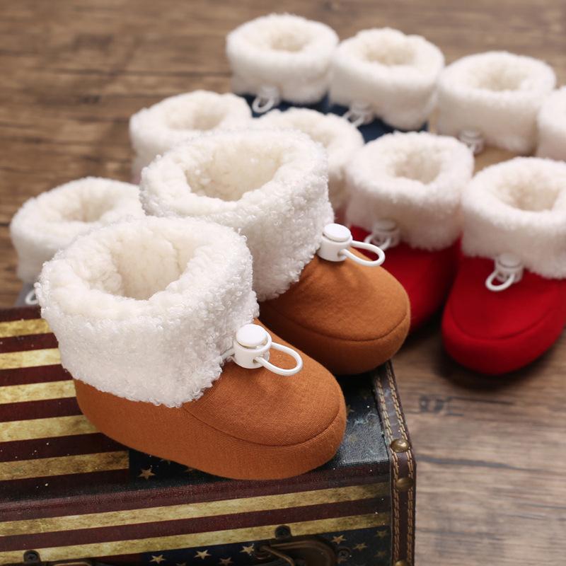 Unisex Soft Sole Snow Boots for Infants (0-1 Year)