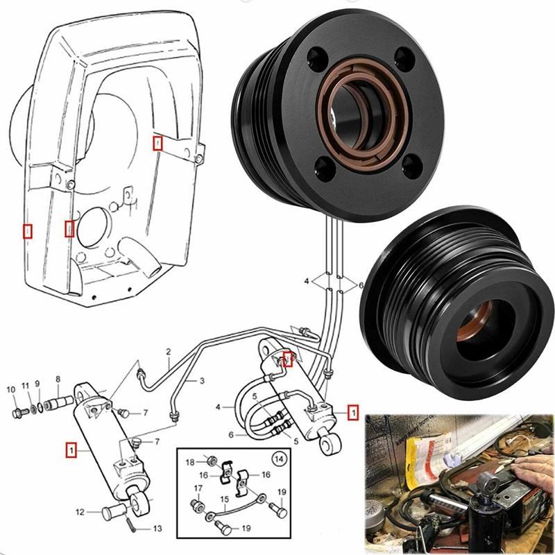 

AT-Pre-Sealed Trim Cylinder End Cap Repair Replacement Kit For Volvo Penta Models 0872837 0768665- Part Number 3860881 чёрный