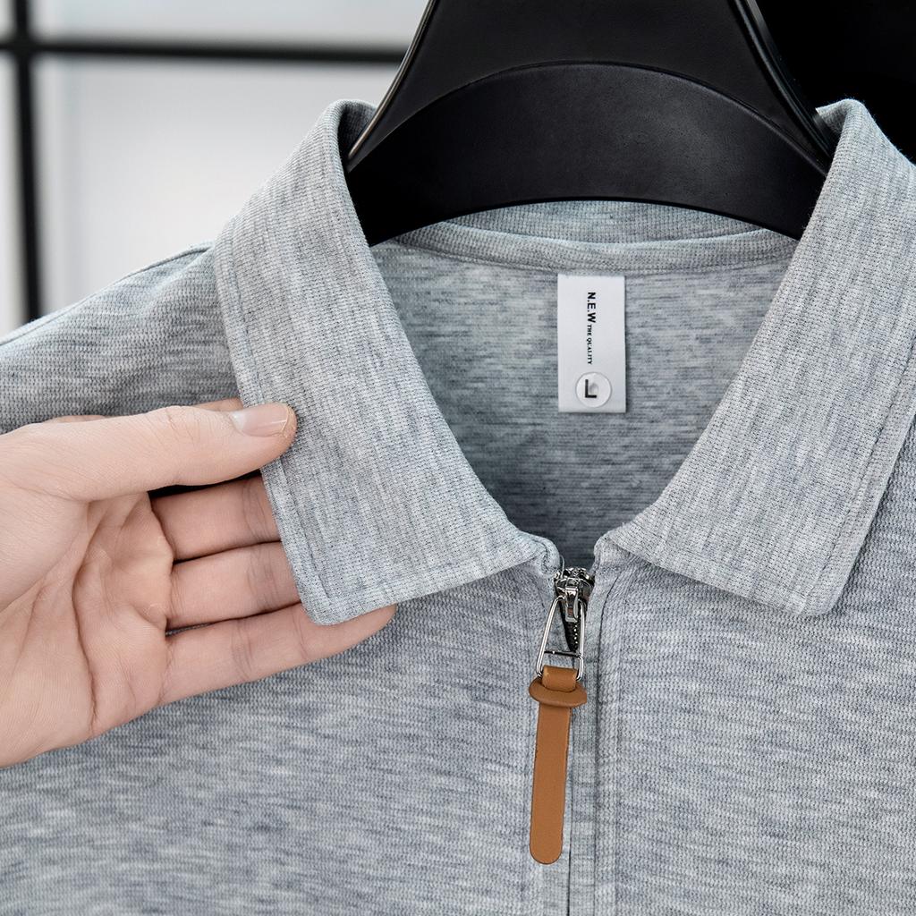 Khmer Men's Versatile Micro Wide Polo Shirt for Daily Use