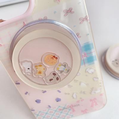 Korean Cute 3D Wobbly Penguin Dog For Magsafe Magnetic Phone Griptok Grip Tok Stand For iPhone Wireless Charging Holder Bracket