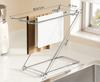 Stainless Steel Rag Rack Foldable Kitchen Table Top Drain Rack Multifunctional Brush Cup Storage Rack