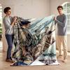 "Top Gun Maverick Military Aviation Design Flannel Blanket for Bedroom, Living Room, Sofa, and Nap Sofas"