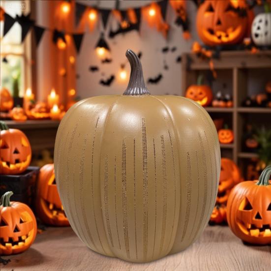 Twinkle Light Pumpkins Starry Night Pumpkin Lantern Timer LED Lighted Sparkling Pumpkins Fall Halloween Decorations for Home