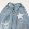 Girls' Plaid Shirt & Star Jeans Set - Stylish Korean Spring/Autumn Wear 2026