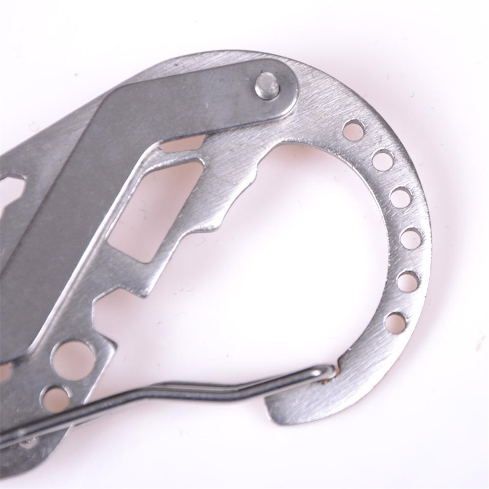 Multi Tools Key Holder Wrench Quickdraw Carabiner უჟანგავი ბოთლის გასახსნელით