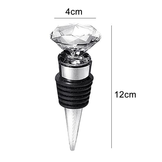 Crystal Heart Shaped Zinc Alloy Vacuum Sealed Wine Bottle Stopper Bar Tools