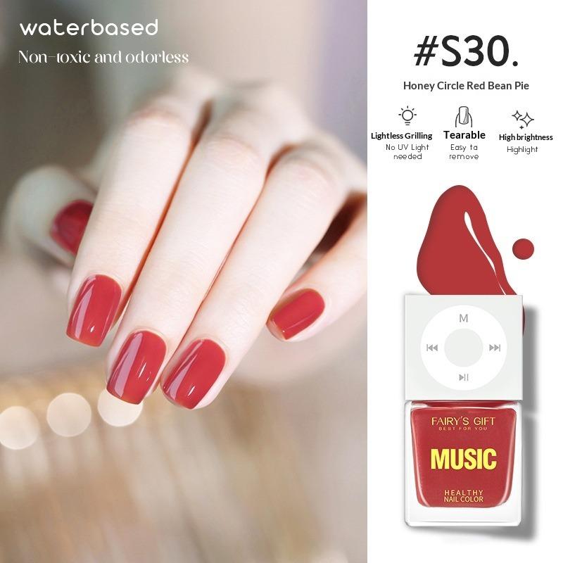 Water-based Nail Polish, No Baking Required, Long-lasting, Quick-drying, Peelable, Odorless, Brightens Hands and Feet.