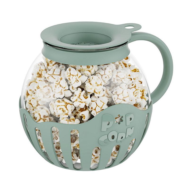 2,25 kwarty Popcorn Mikrofalowy Domowy Popcorn do Mikrofalówki Samowybuchający Garnek Szklany Wysokoboronowy Słoik do Maszynki do Popcornu Domowy Popcorn