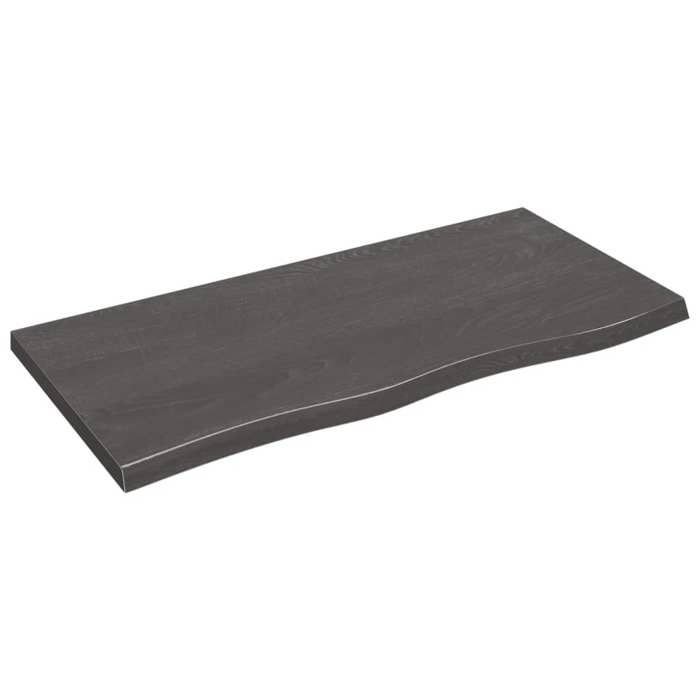 VidaXL Étagère murale gris foncé 100x50x4 cm bois chêne massif traité 363807