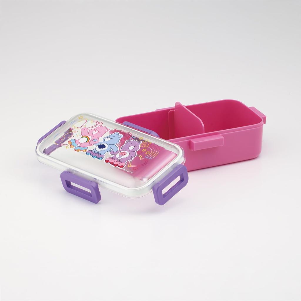Skater Bento Fluffy Single Dishwasher and Microwave Made In Care Bears Skateboard Box, Serving, Tier, 530ml, Safe, Japan, Design, PFLB6-A