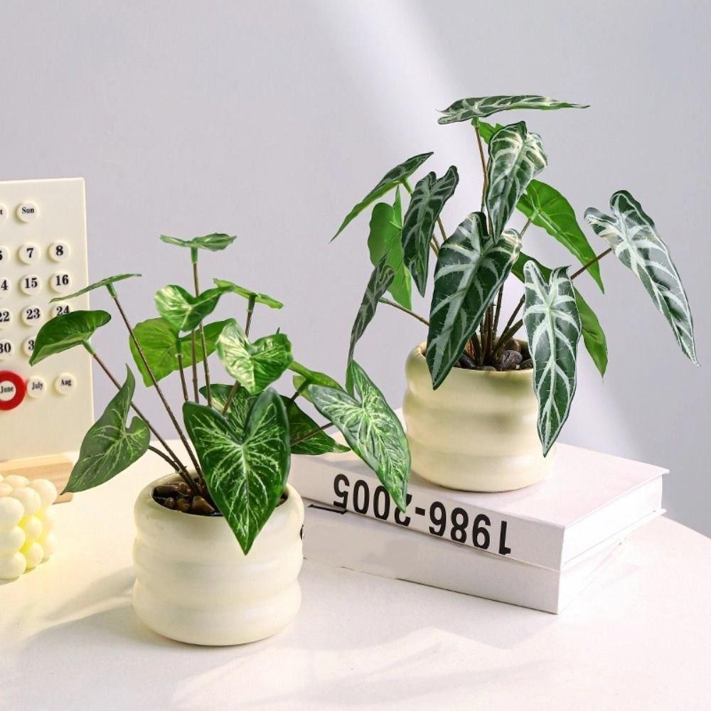 Elegant Artificial Plants Bonsai Evergreen Artificial Fern Leaves  Home Garden