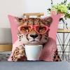 Fashion Wreath For Leopard PillowCase Elegant Couple Home Living Room Bedroom Decorative Rectangle Pillowcase Sofa Cushion Cover