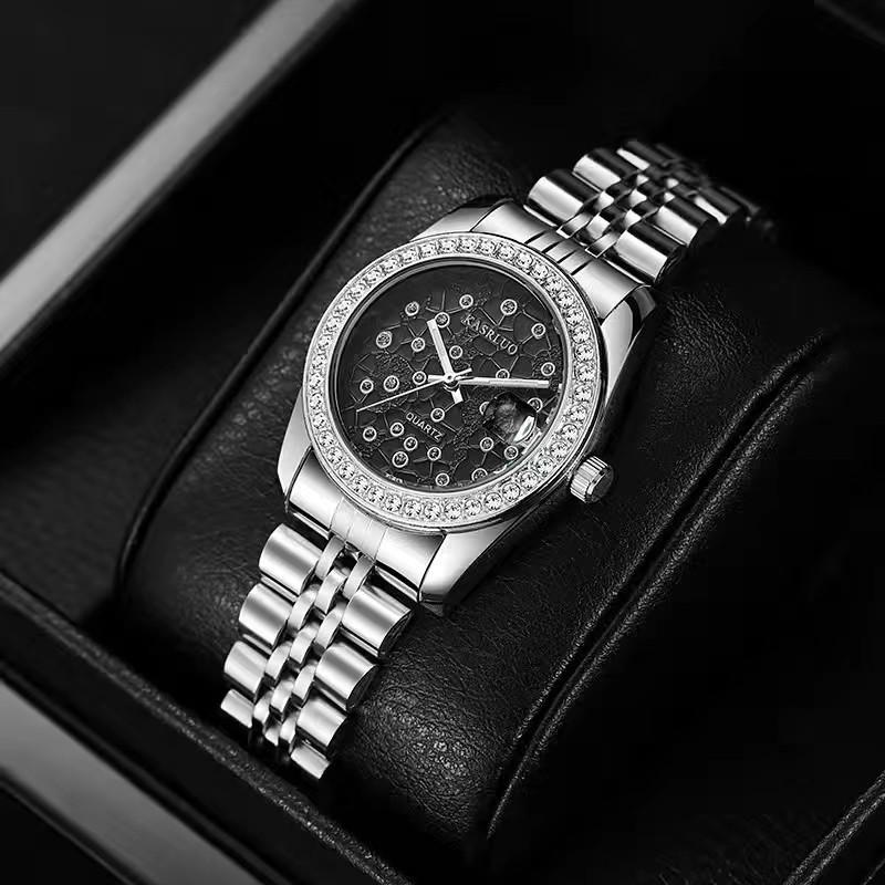 Casaro Classic Domestic Quartz Alloy Women'S Watch New Fashion Calendar Pointer Diamond-Encrusted Women'S Watch Luminous