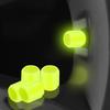 Glow-in-The-Dark Tire Valve Caps Set Universal Waterproof Lights Stem Covers Wear-Resistant Vehicle Tire Valve Caps