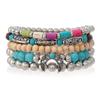 New Turquoise Wood Beads Beaded Alloy Accessories Elastic Line Men's Bracelet
