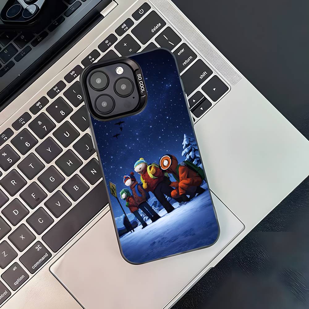 

S-SouthES Cute P-Park Black Matte Shockproof CoverPhone Case For iPhone 17,16,15,14,13,12,11,Pro,Max,Plus iPhone15