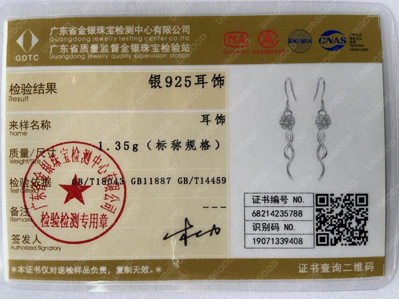 925 Sterling Silver AAA Round Zircon Pendant Earrings Jewelry