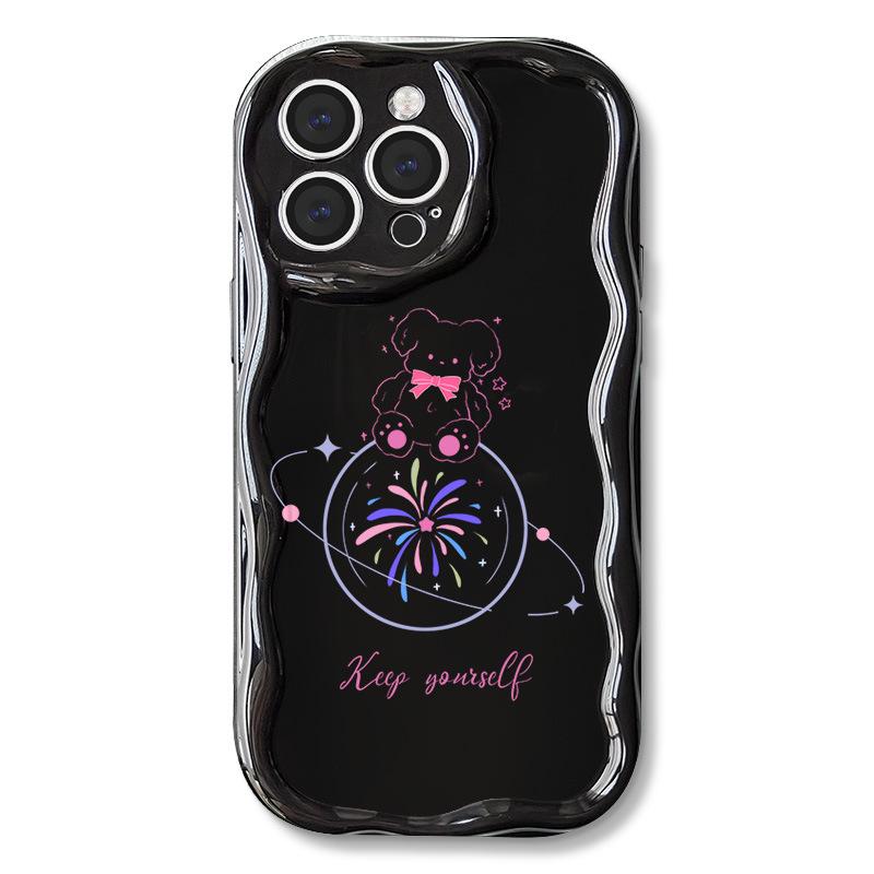 

Силиконовый чехол Zhitai для iPhone 15/16 Pro Max - кремовый узор, полная защита 13 Mini