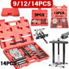 9/12/14PCS Bearing Puller Separator Kit 5 Ton Hub Shaft Gear Puller Set 2 & 3 Inch Jaws for Car Motorcycle Repair Tool Gift