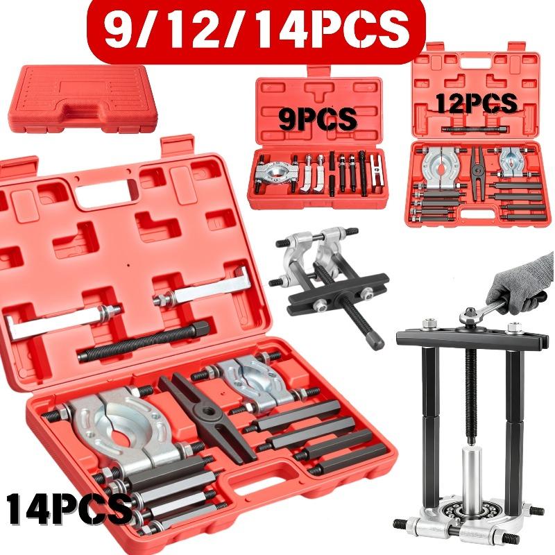 9/12/14PCS Bearing Puller Separator Kit 5 Ton Hub Shaft Gear Puller Set 2 & 3 Inch Jaws for Car Motorcycle Repair Tool Gift