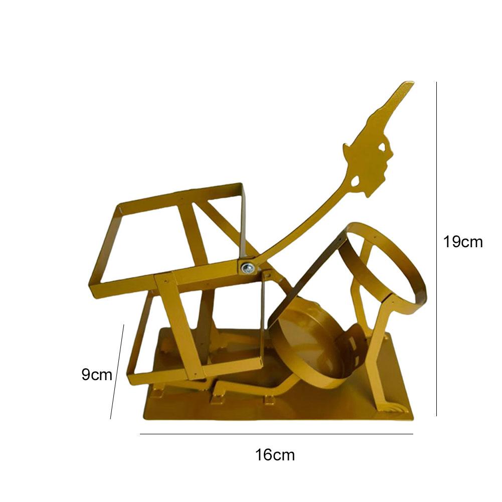 Retro Metal Red Wine Rack Skull Skeleton Design Wine Holder Beer Whisky Wine Bottle Display Rack Stand Bar Home Decor