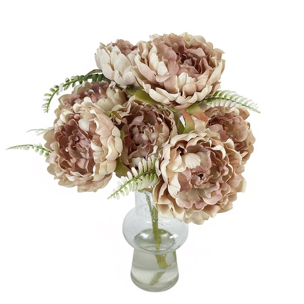 

Multicolor Artificial Flower Peony Silk Petals 7 Heads Silk Peony Flowers Floral Arrangement Photo Props Faux Flower Peony Gift кофейный